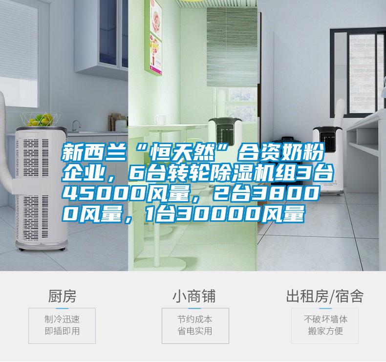新西蘭“恒天然”合資奶粉企業(yè)，6臺轉(zhuǎn)輪除濕機(jī)組3臺45000風(fēng)量，2臺38000風(fēng)量，1臺30000風(fēng)量