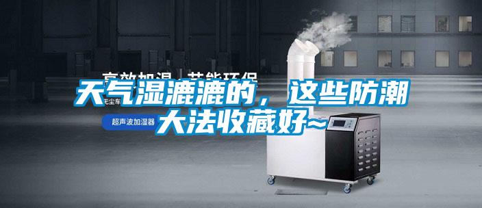 天氣濕漉漉的，這些防潮大法收藏好~