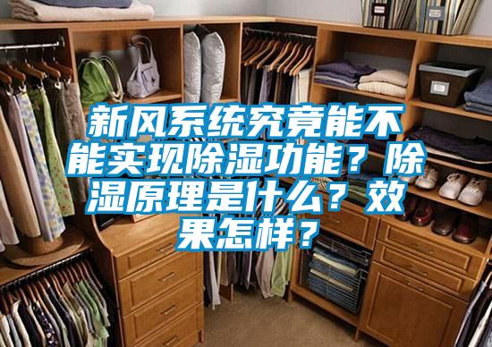 新風系統究竟能不能實現除濕功能？除濕原理是什么？效果怎樣？