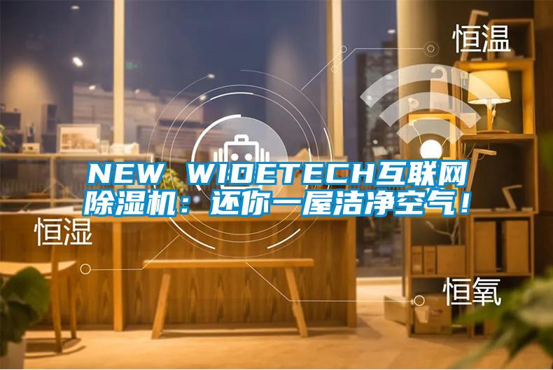 NEW WIDETECH互聯(lián)網除濕機:還你一屋潔凈空氣!
