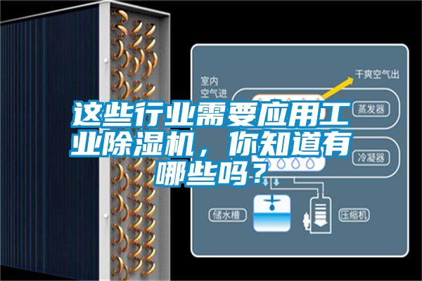 這些行業(yè)需要應(yīng)用工業(yè)除濕機(jī)，你知道有哪些嗎？