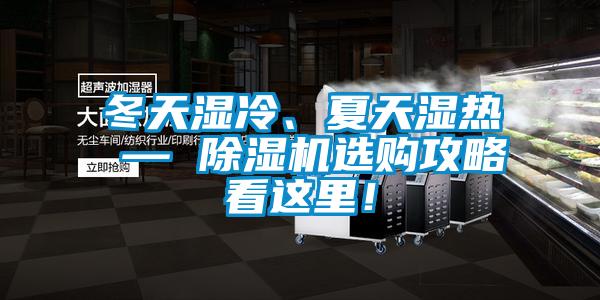 冬天濕冷、夏天濕熱 — 除濕機(jī)選購攻略看這里！
