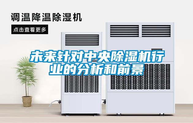 未來針對中央除濕機行業(yè)的分析和前景