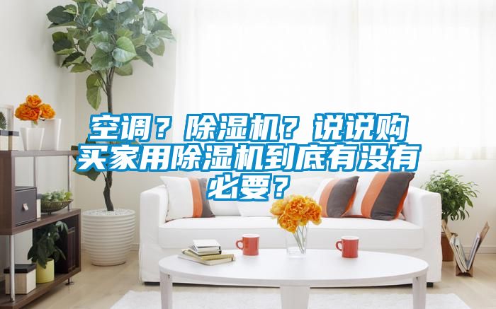 空調(diào)？除濕機？說說購買家用除濕機到底有沒有必要？