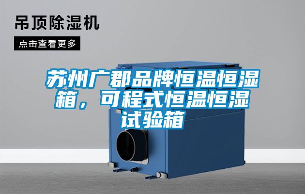 蘇州廣郡品牌恒溫恒濕箱，可程式恒溫恒濕試驗箱