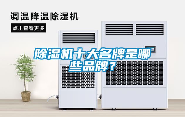 除濕機十大名牌是哪些品牌？